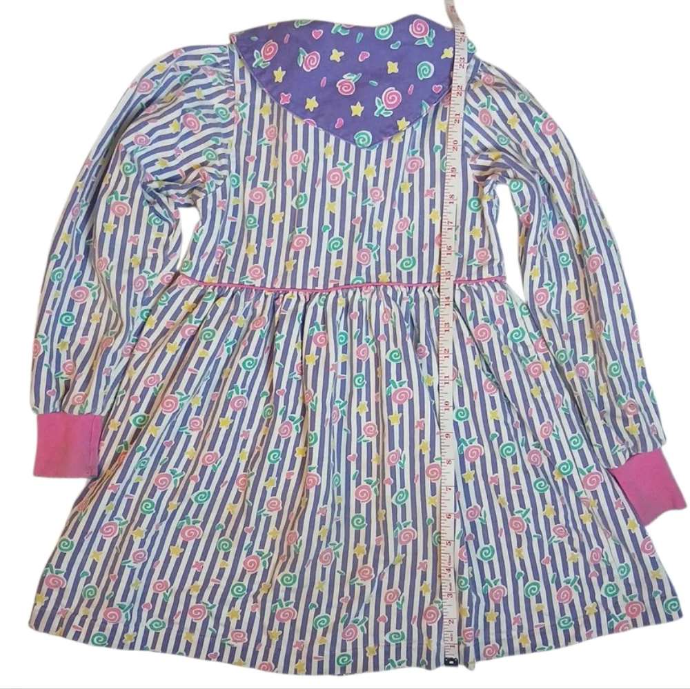 VTG 90's Gymboree Girls XXL Fun Swirls Long Sleeve Dress‎